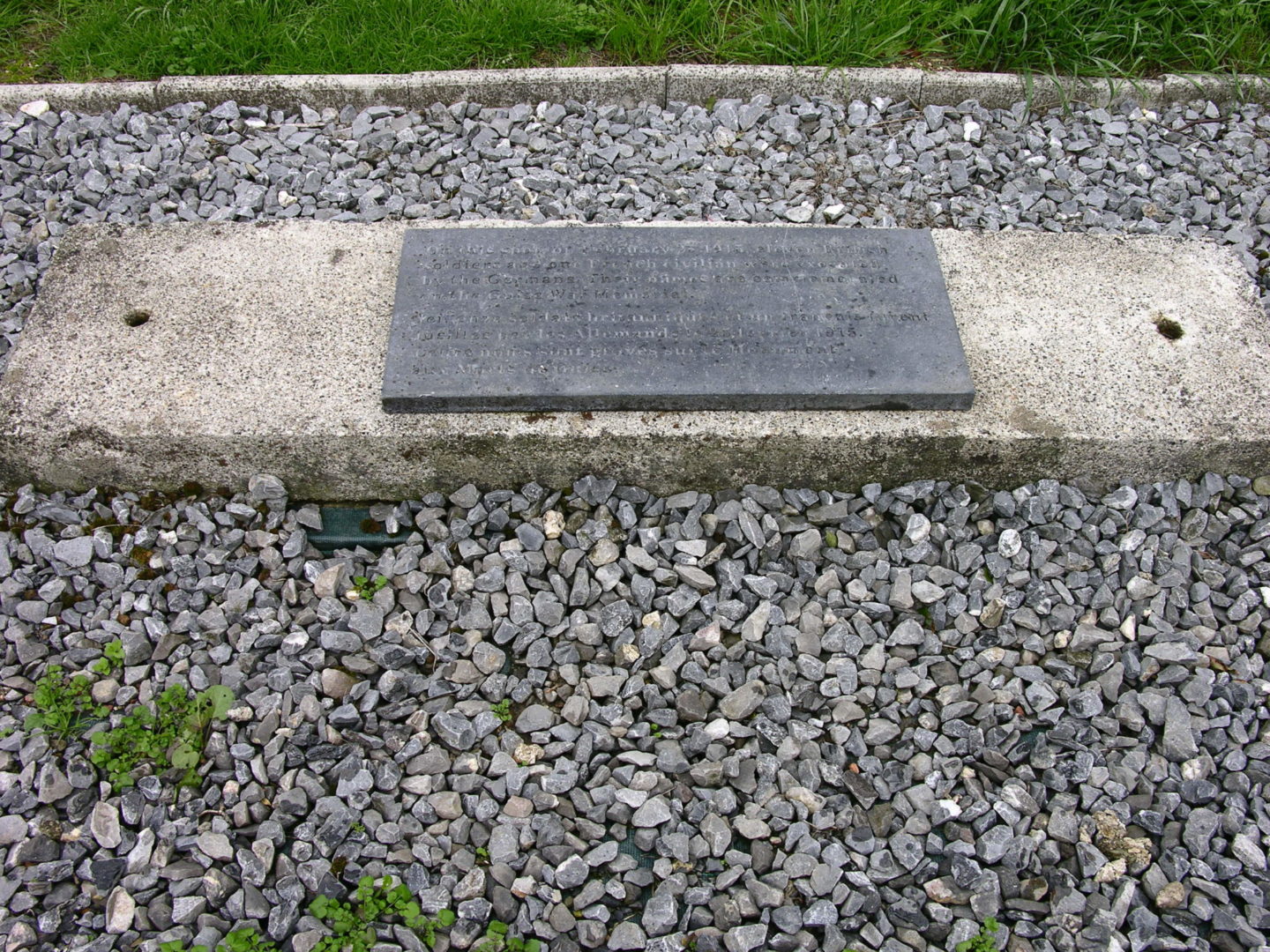 The execution spot plaque
